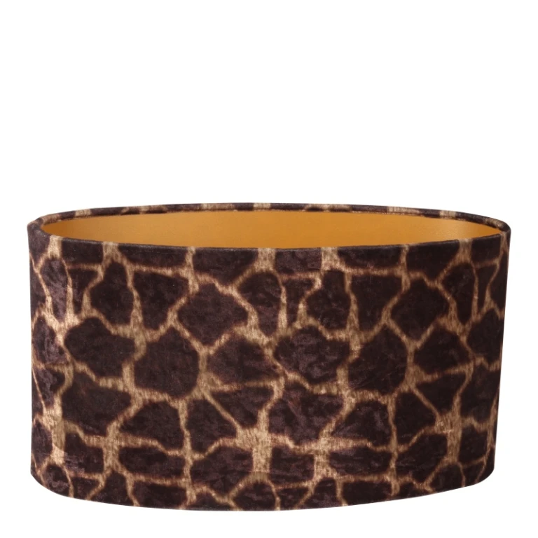 Lampenkap - Girafprint - 40 cm - Bruin - Stof