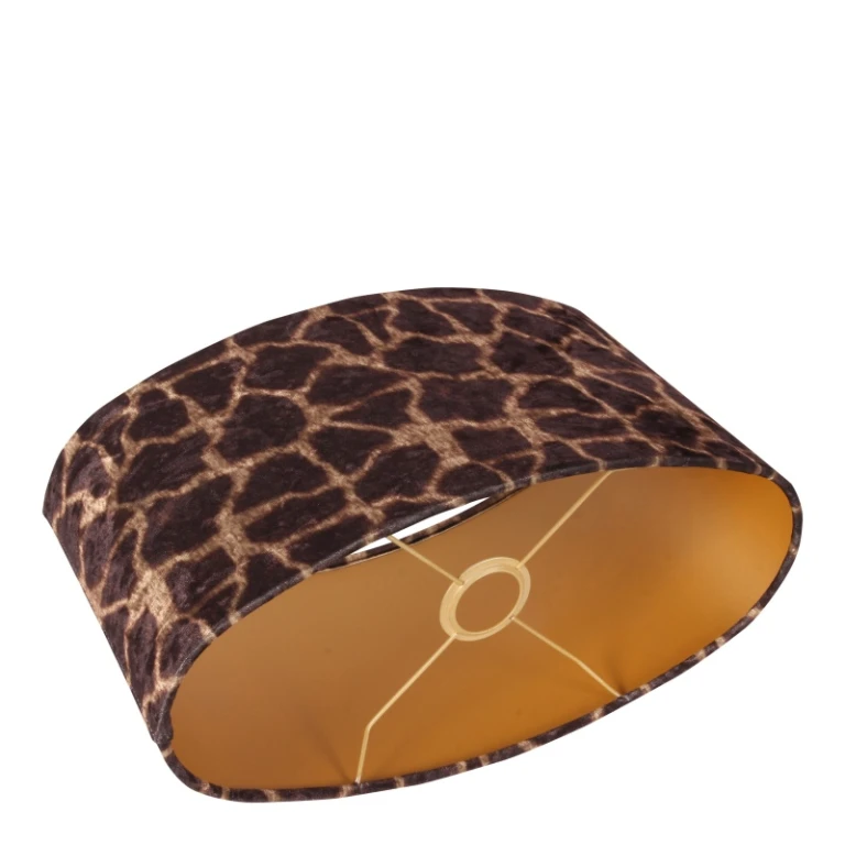 Lampenkap - Girafprint - 40 cm - Bruin - Stof