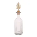 Decoratief fles met stopper - 25 cm - goud - messing en glas