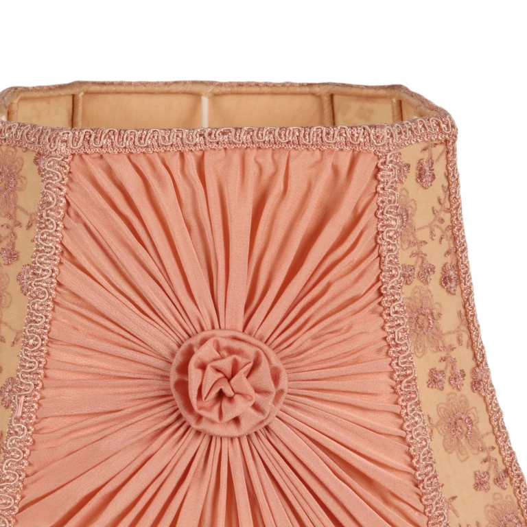 Lampenkap Victorian Vierkant - 30 cm - Roze - Stof