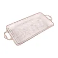 Dienblad messing en glas - goud - 38 cm