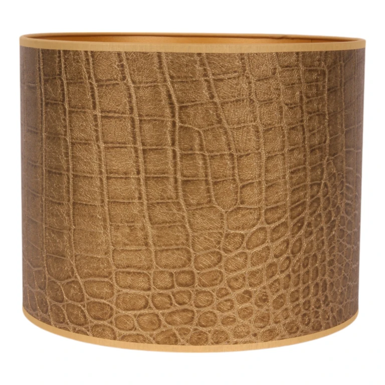 Lampenkap - Krokodillenprint - 30 cm - Goud - Stof