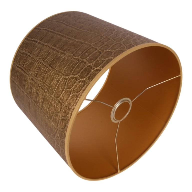 Lampenkap - Krokodillenprint - 30 cm - Goud - Stof