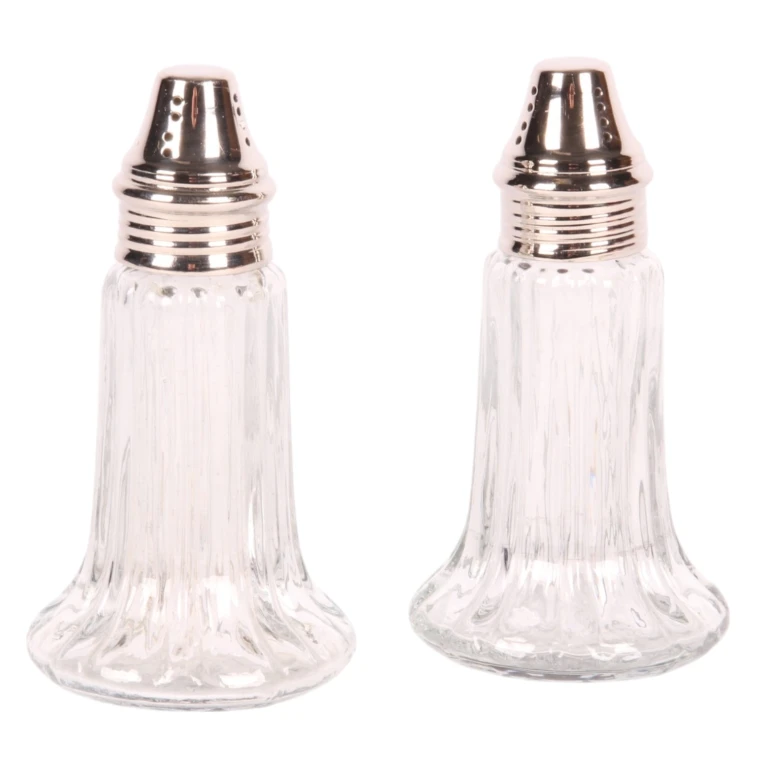 Strooier - 11 cm - zilver - messing en glas
