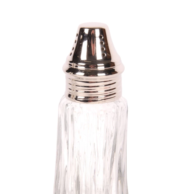 Strooier - 11 cm - zilver - messing en glas