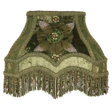 Lampenkap Victorian Rechthoek - 22 cm - Groen - Stof