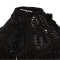 Lampenkap Victorian Dome - 18 cm - zwart - stof