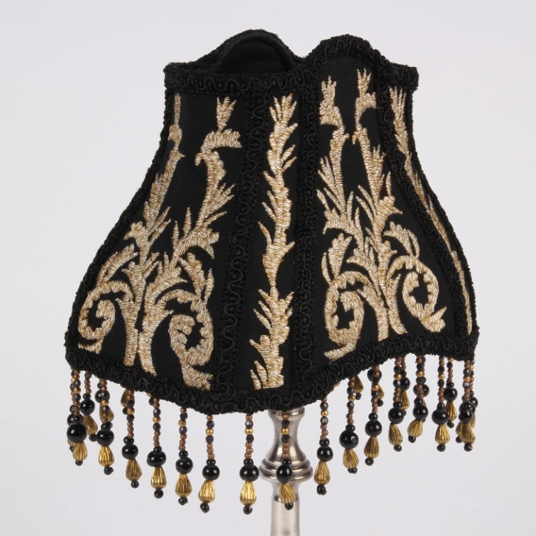 Lampenkap Victorian Rechthoek Small - 20 cm - Zwart - Stof