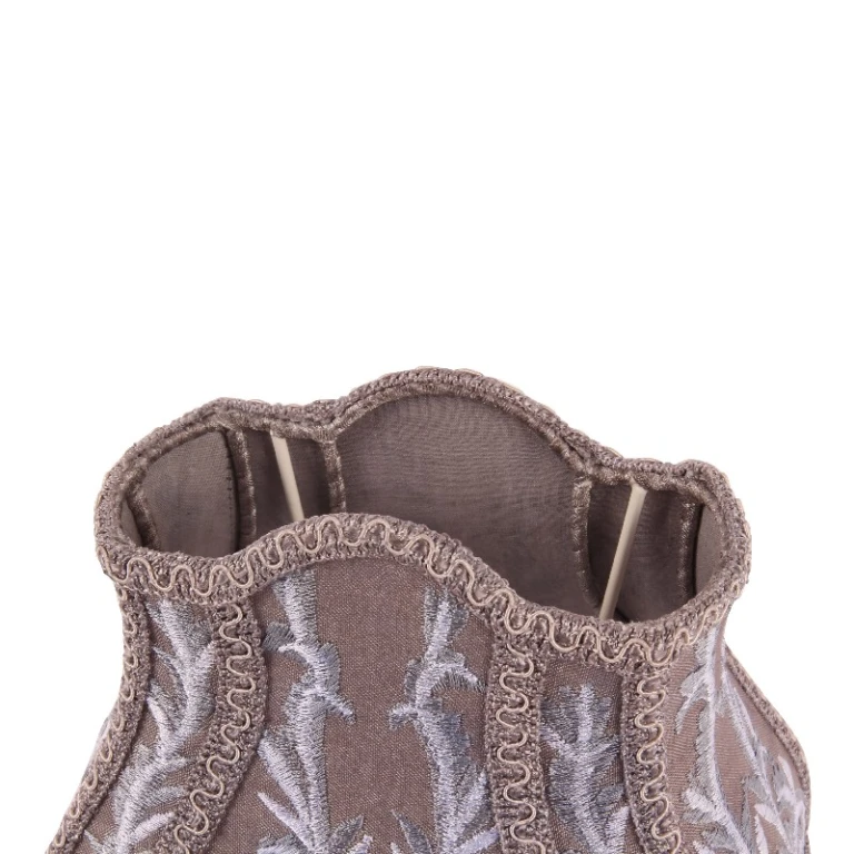 Lampenkap Victorian - 20 cm - grijs - stof