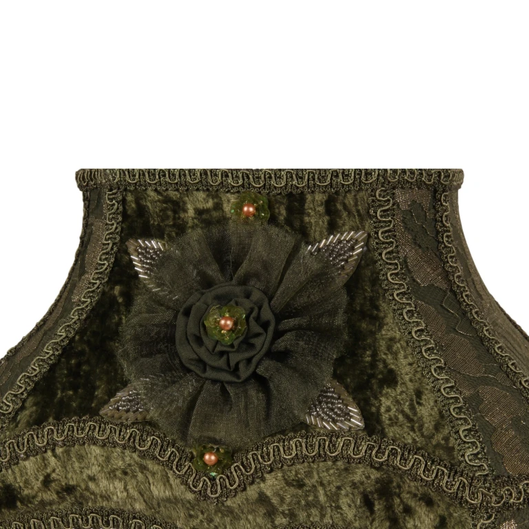 Lampenkap Victorian Rechthoek - 31 cm - groen - stof