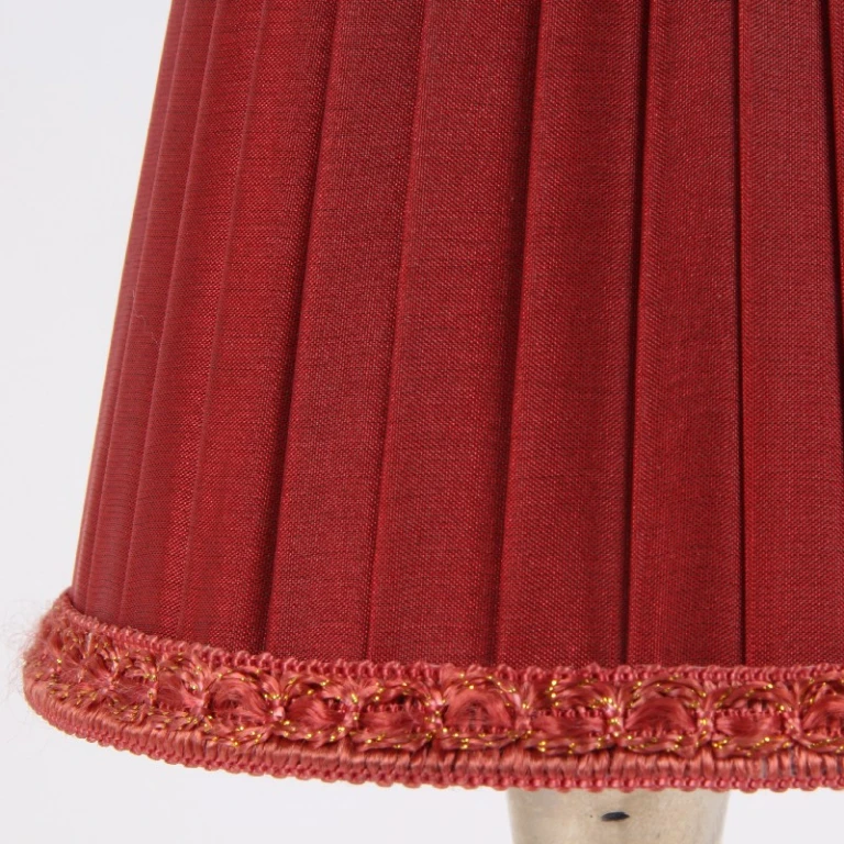 Lampenkap Victorian Clip-On - 12 cm - Rood - Stof
