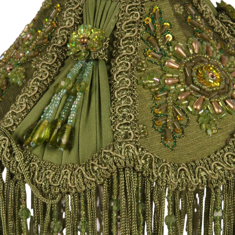 Lampenkap - 19 cm - groen - stof