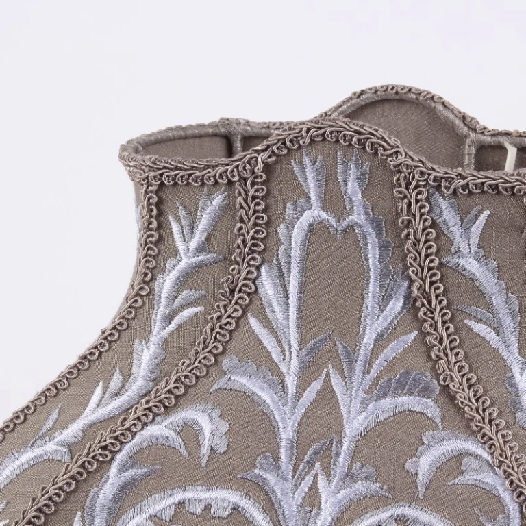 Lampenkap Victorian - 30 cm - grijs - stof
