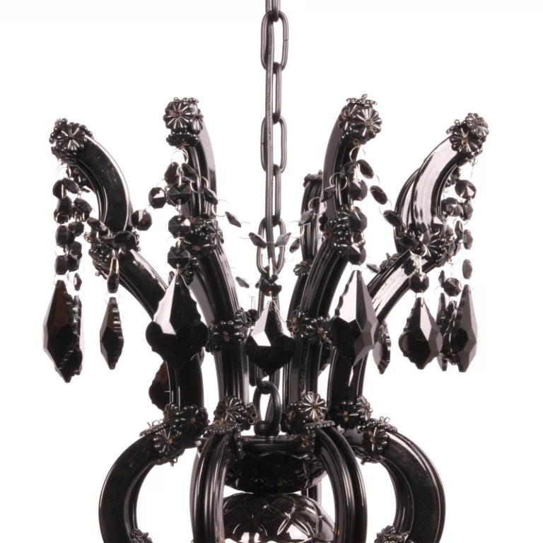 Dutch Style Kroonluchter Maria Theresa 78 cm - Zwart - IJzer & Glas